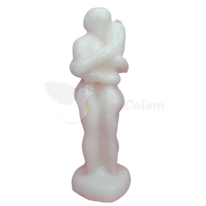 Pareja Entrelazada Blanca Hombre Mujer 18cm