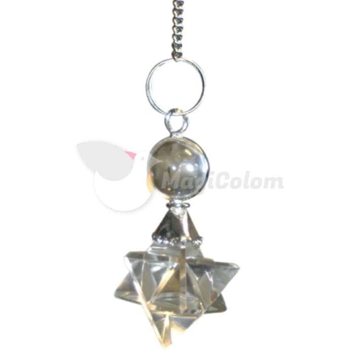 Péndulo Merkaba de Cuarzo Cristal