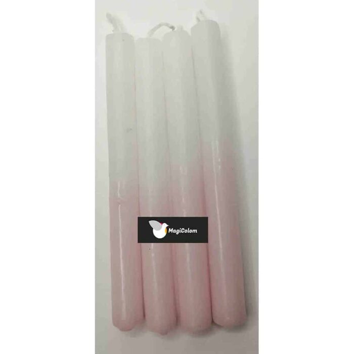 Vela Rosa-Blanca 11 Cm Esotérica Especial