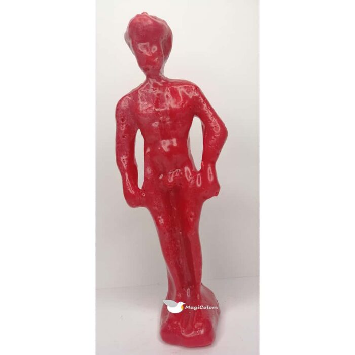 Vela Hombre Roja Grande 19cm