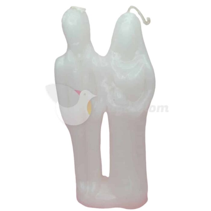 Vela Matrimonio Blanca Hombre Mujer 17cm