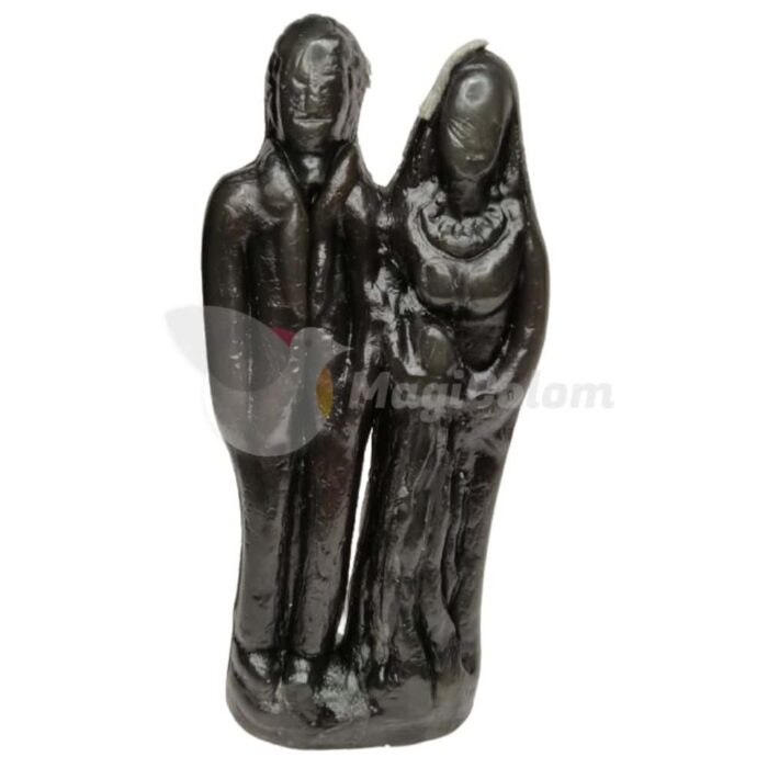 Figura de cera Vela Matrimonio Negra Hombre-Mujer 17cm